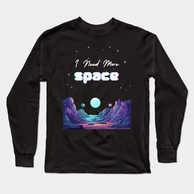 Space Long Sleeve T-Shirt by maryamazhar7654